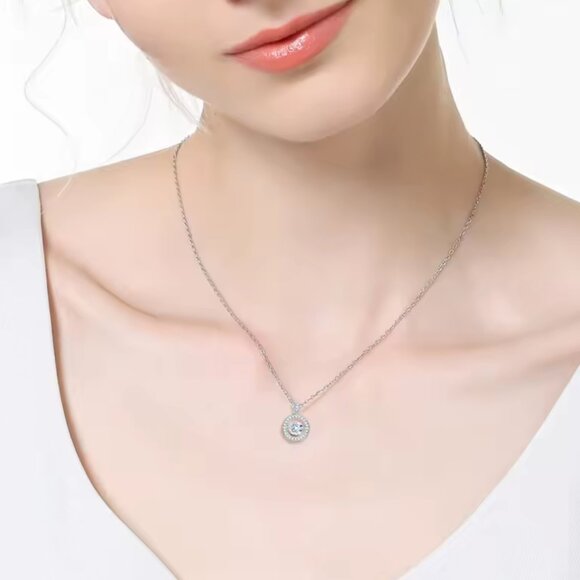 Certified 1ct. t.w. Moissanite Dancing Necklace NEW - Picture 7 of 10